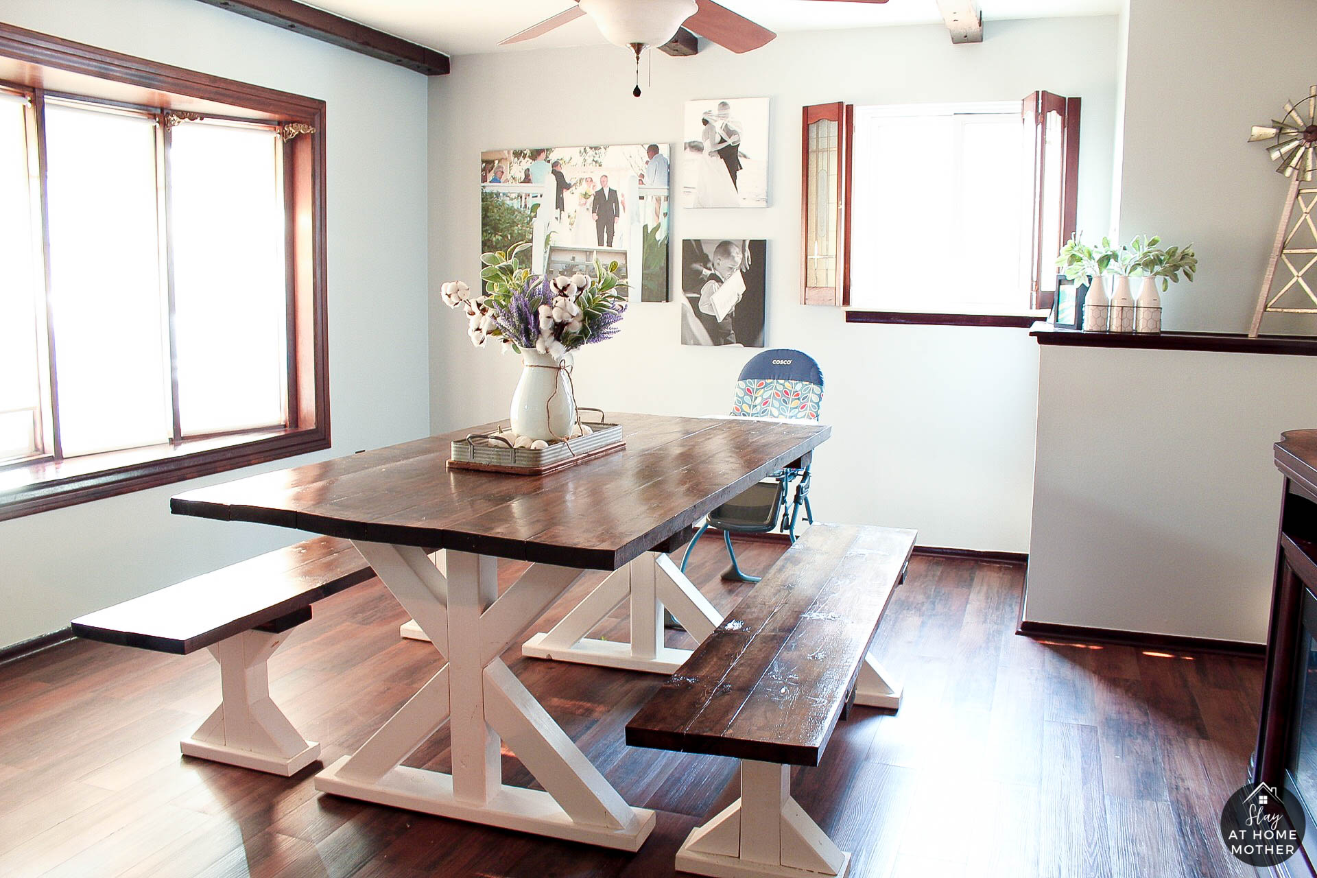 Farmhouse Dining Room Reveal wth Sherwin-Williams - SlayAtHomeMother.com