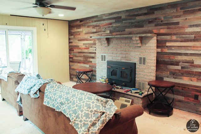 Accent Wall With Plank & Mill - SlayAtHomeMother.com