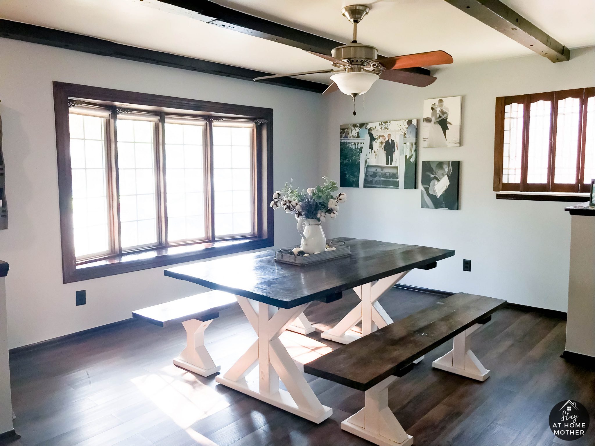 Farmhouse Dining Room Refresh Using Sherwin-Williams Gray Screen