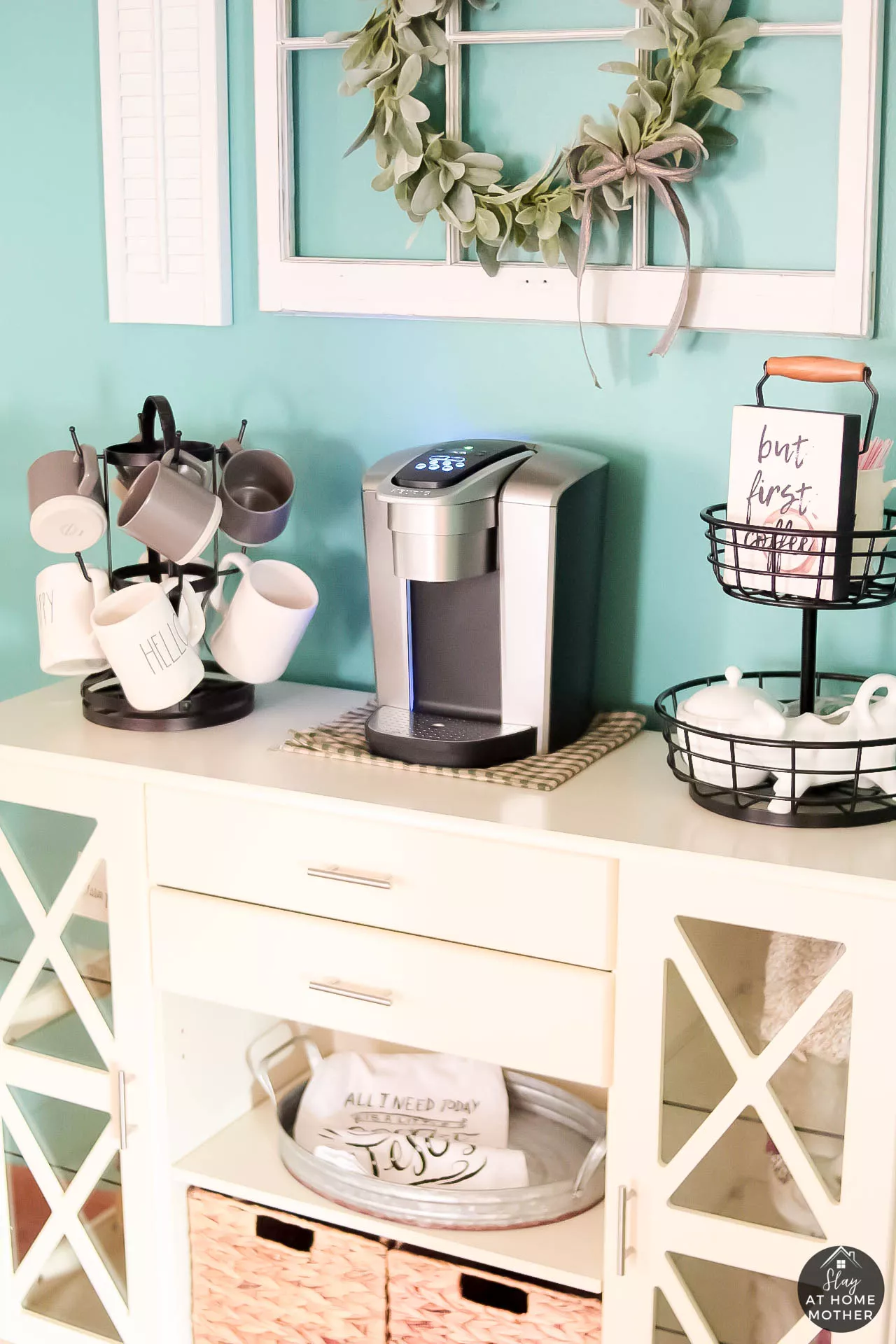 Farmhouse Coffee Bar - SlayAtHomeMother.com