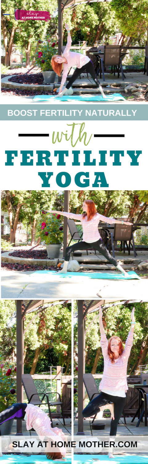 Boost Fertility Naturally With Fertility Yoga! Balances hormones, and helps with anxiety and depression! #fertilityyoga #slayathomemother - SLAYathomemother.com