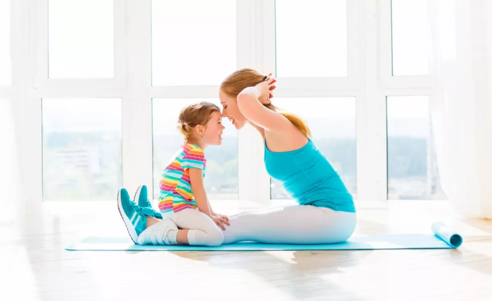 doing yoga in the morning 