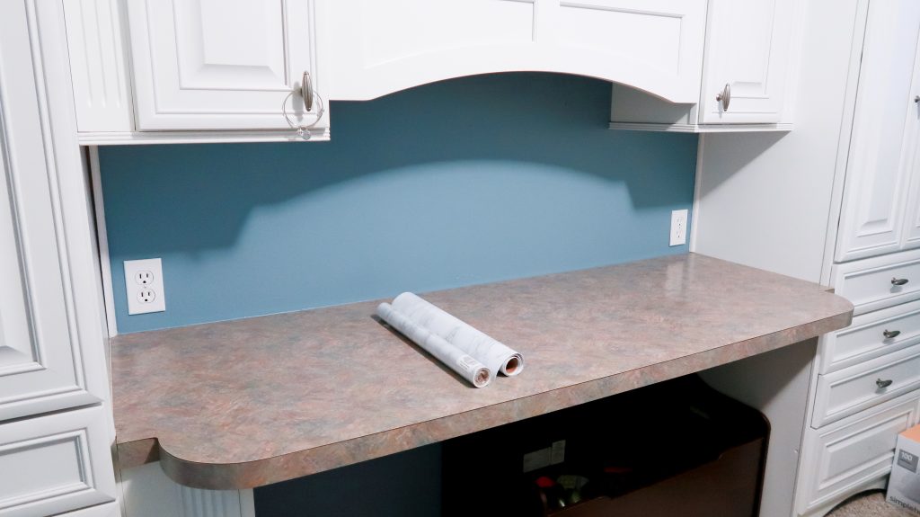 DIY Marble Countertops With Contact Paper via SlayAtHomeMother.com #contactpaper #diy #diycountertops #contactpapercounters #slayathomemother