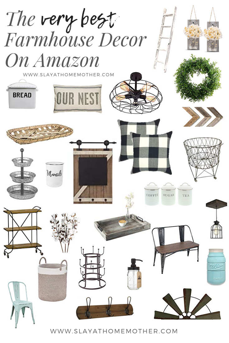 The Best Farmhouse Decor On Amazon #farmhouse #farmhousedecor #slayathomemother #amazonfinds - SlayAtHomeMother.com