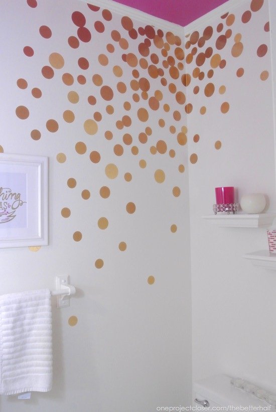 DIY Contact Paper Wall Decals via One Project Closer - SlayAtHomeMother.com