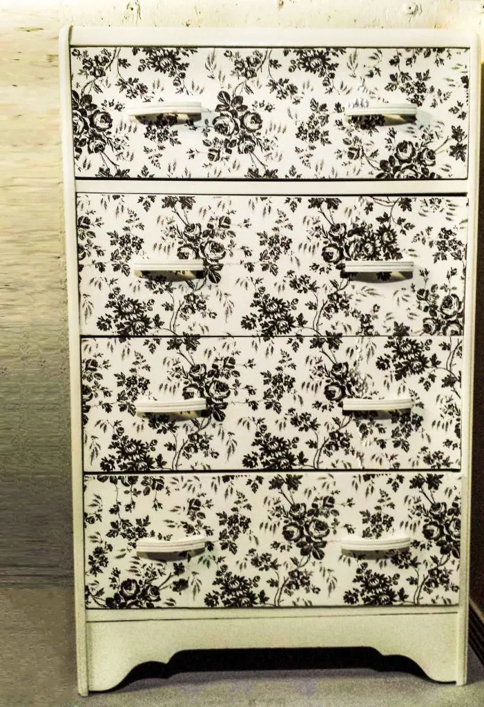 Dress Up Your Dresser With Contact Paper via Fancy Momma - SlayAtHomeMother.com