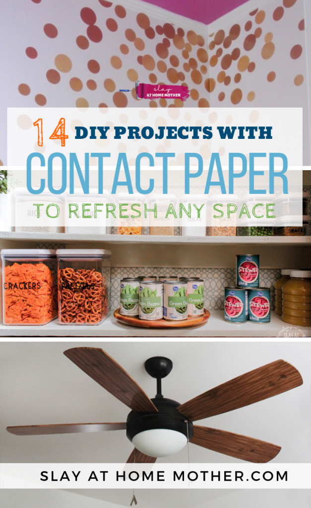 14 DIY Projects With Contact Paper To Refresh Any Space #contactpaper #diy #slayathomemother - SLAYathomemother.com