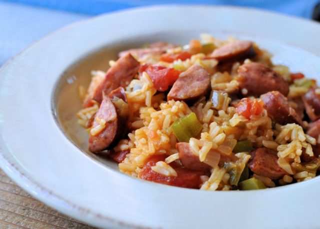 Easy Smoked Sausage Jambalaya From CookThisAgainMom.com