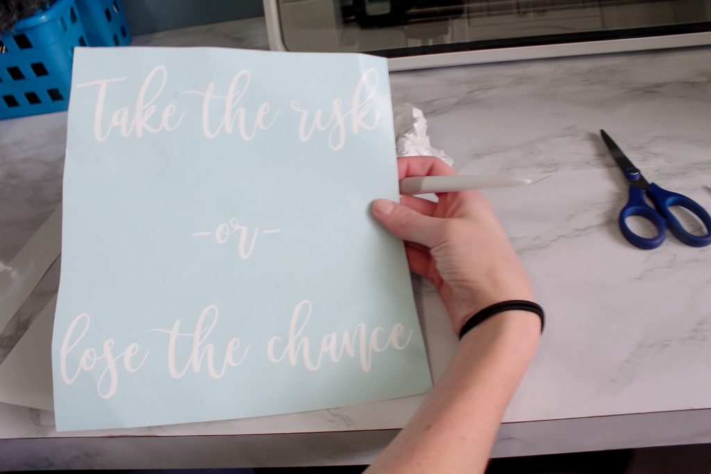 Once you're done removing all the negative space, you're ready to begin the transfer process!