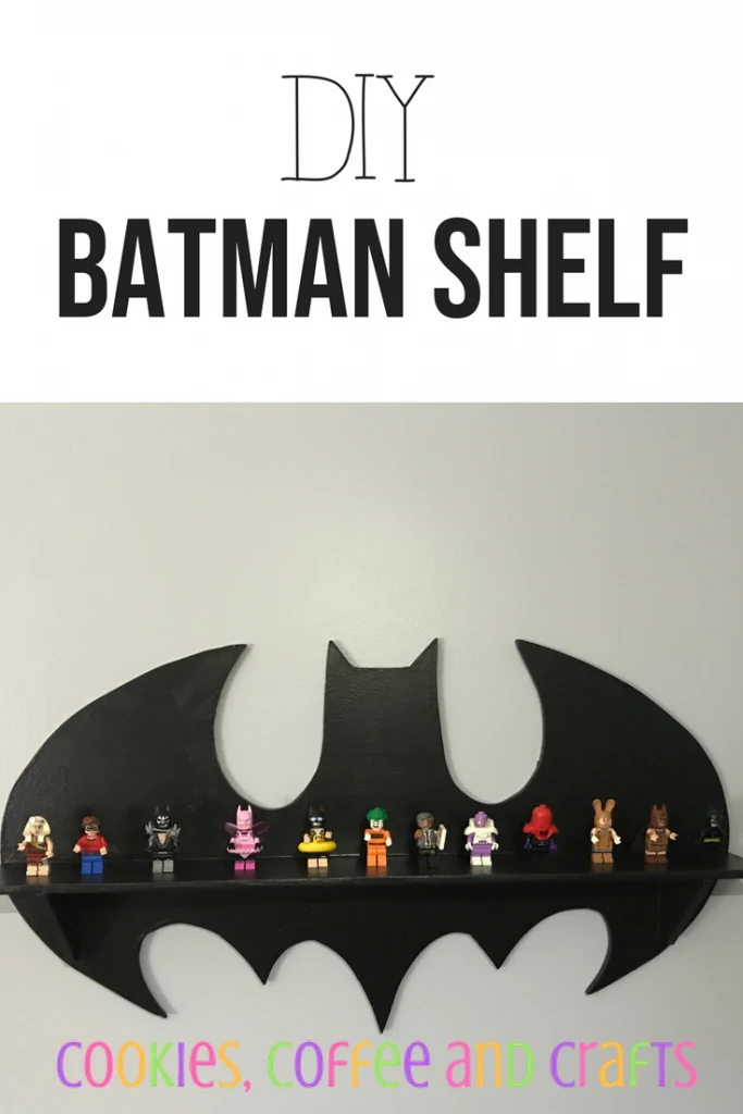 DIY Batman Shelf from Cookies Coffee And Crafts.com -- SlayAtHomeMother.com