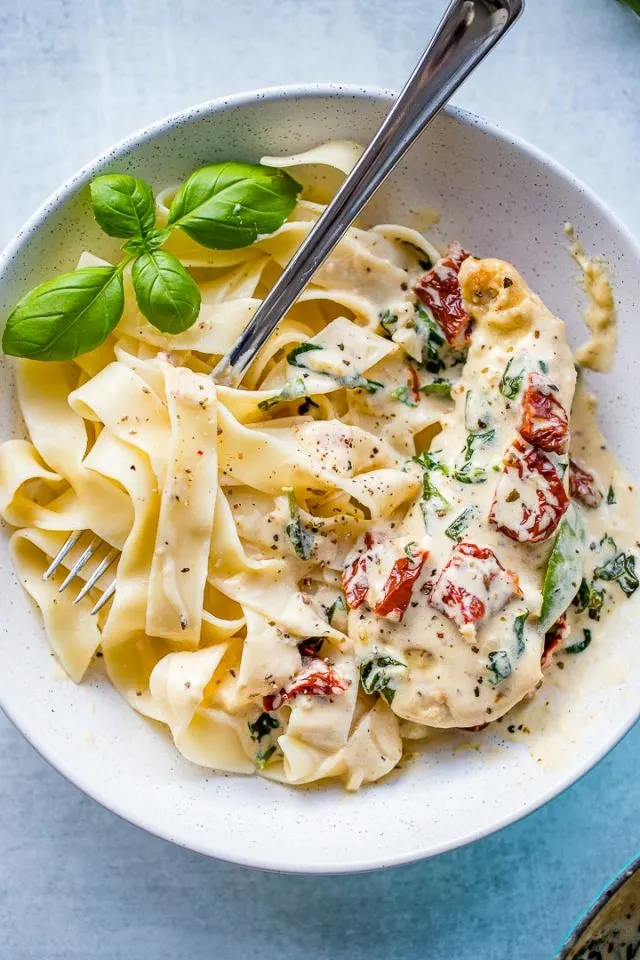 Creamy Tuscan Chicken From Nourish-And-Fete.com