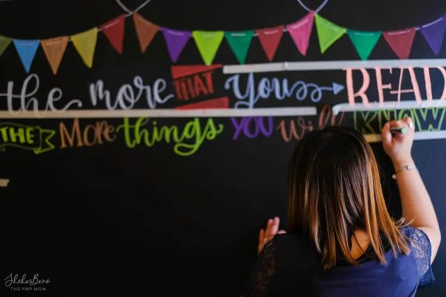 DIY Chalkboard Wall from DiaryOfAPMPMom.com