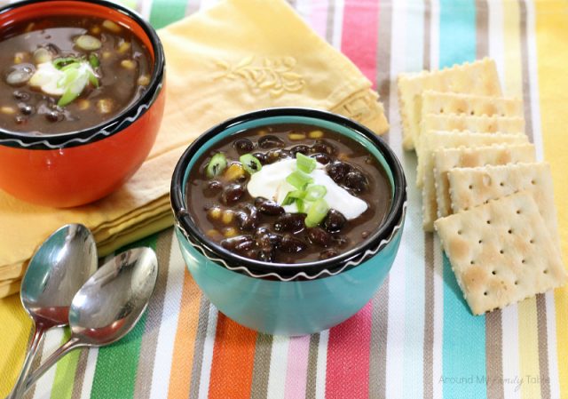 Black Bean Soup From AroundMyFamilyTable.com