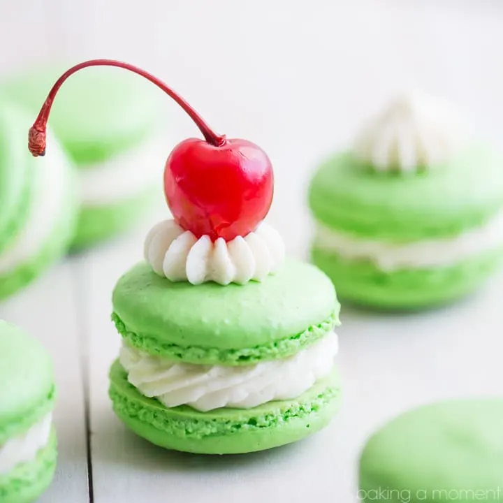 Shamrock Shake Macarons 