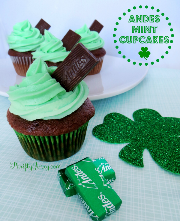 Andes-Mint-Cupcakes from ThriftyJinxy.com -- SLAYathomemother.com