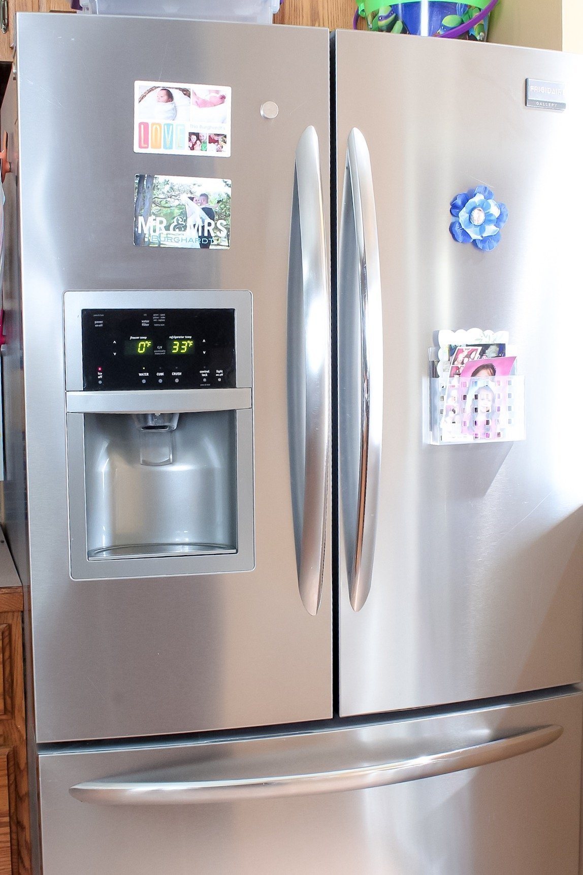 My organized and clean fridge exterior