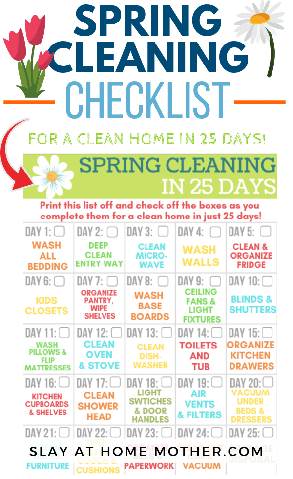 spring cleaning list spring cleaning list