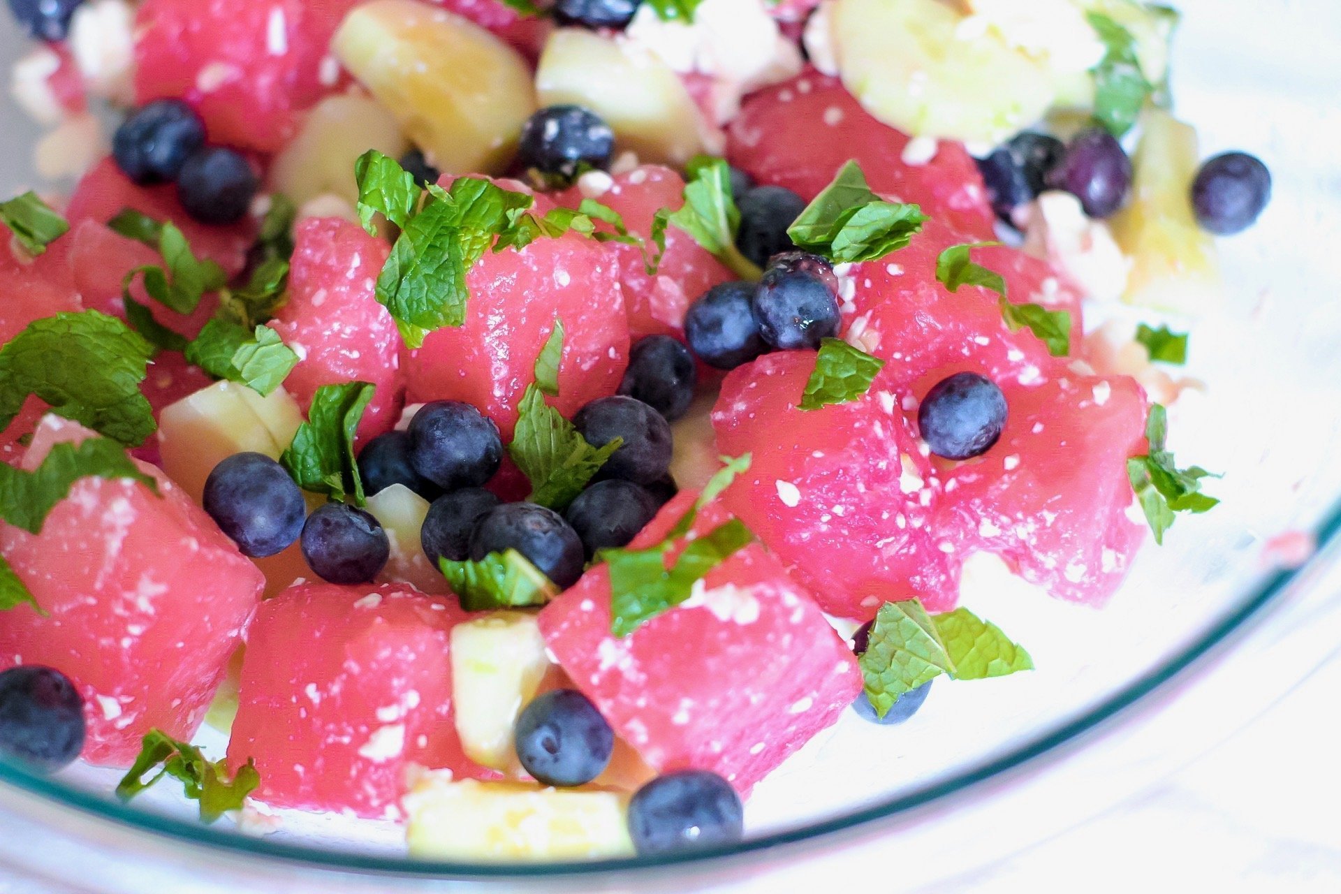 Summer-Salad-With-Watermelon-Cucumber-Mint