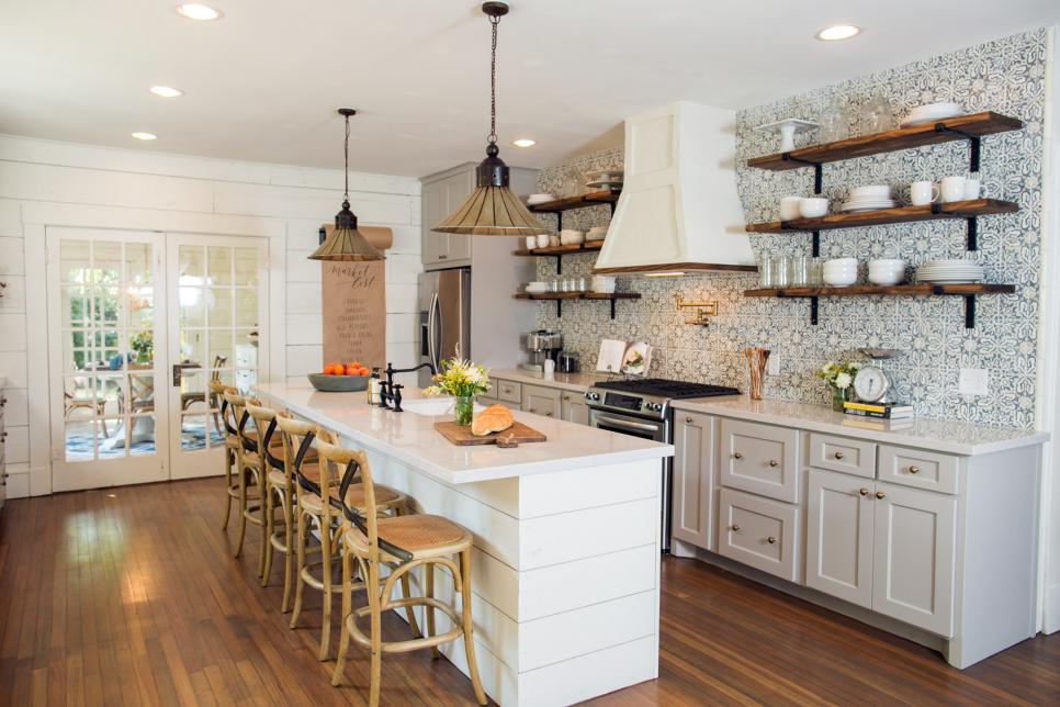 fixer upper kitchens fun backsplash