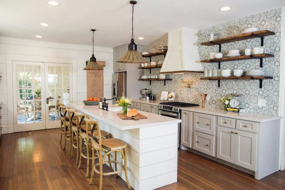 fixer upper kitchens fun backsplash