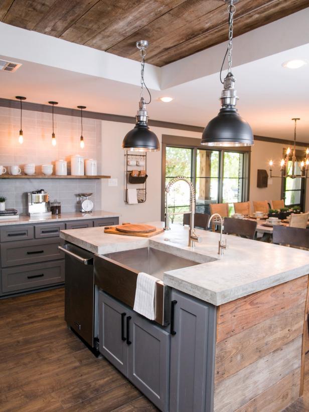 fixer upper kitchens wood