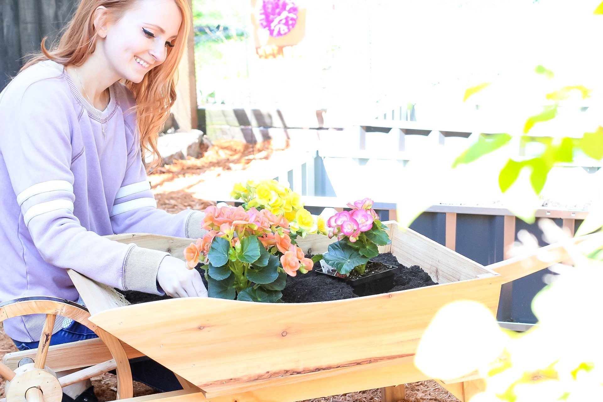 gardening tips - filling up the wheelbarrow
