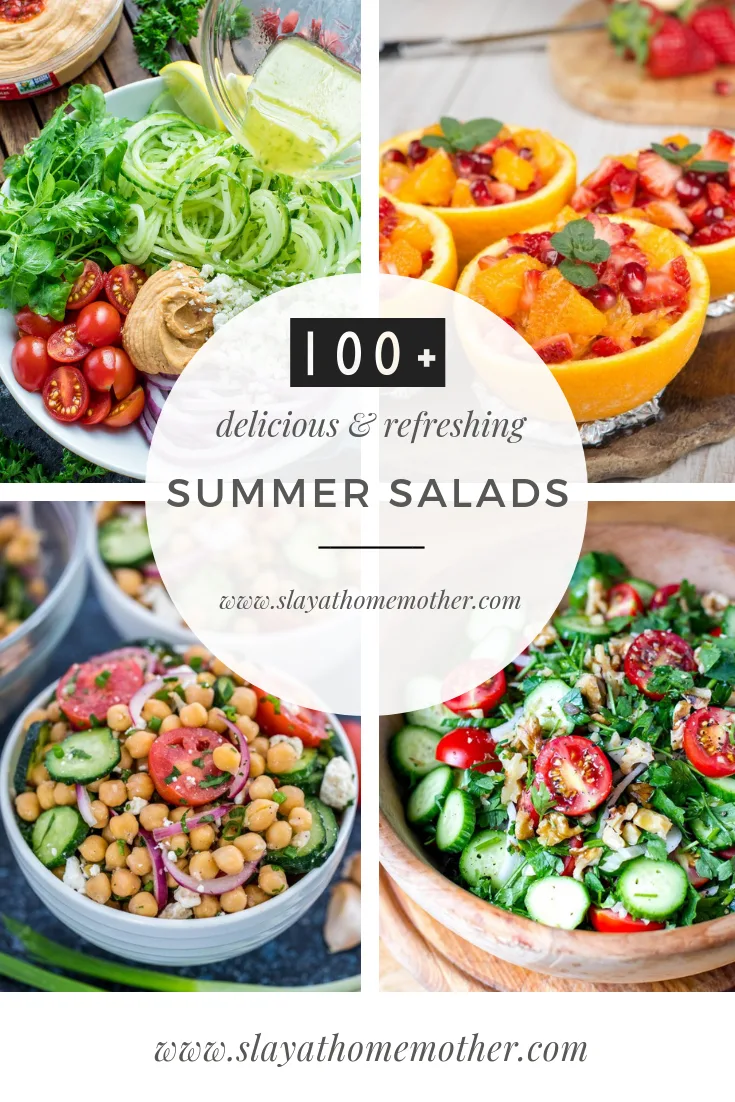 100+ Delicious Summer Salad Recipes that are perfect for any backyard BBQ, pot luck, or family get-together you have this summer!