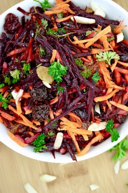 Beet and carrot slaw