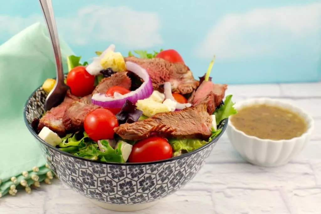 Grilled Steak Salad With Feta And Clamato Dressing