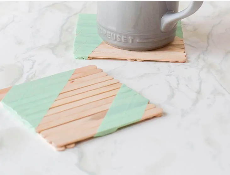 DIY Coaster Made With Popsicle Sticks