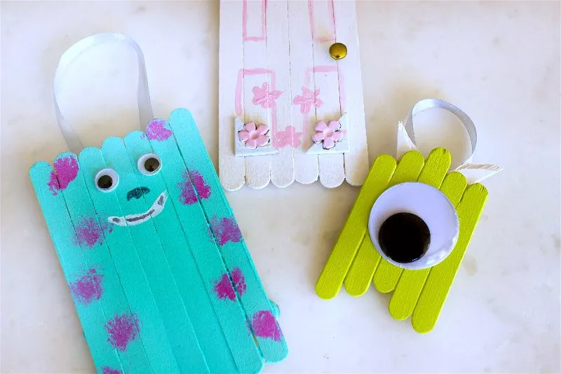 Monsters INC Popsicle Stick Craft