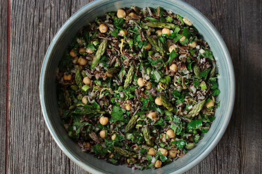 Wild Rice Asparagus Salad