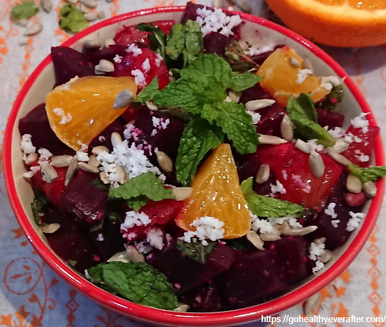 beet orange salad with coconut