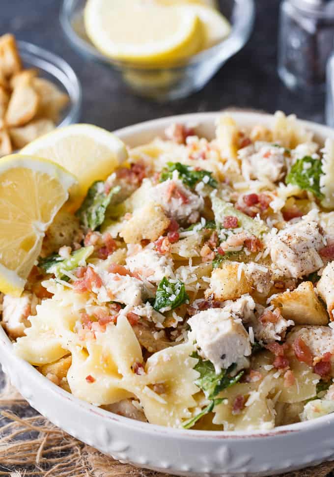 chicken caesar pasta salad