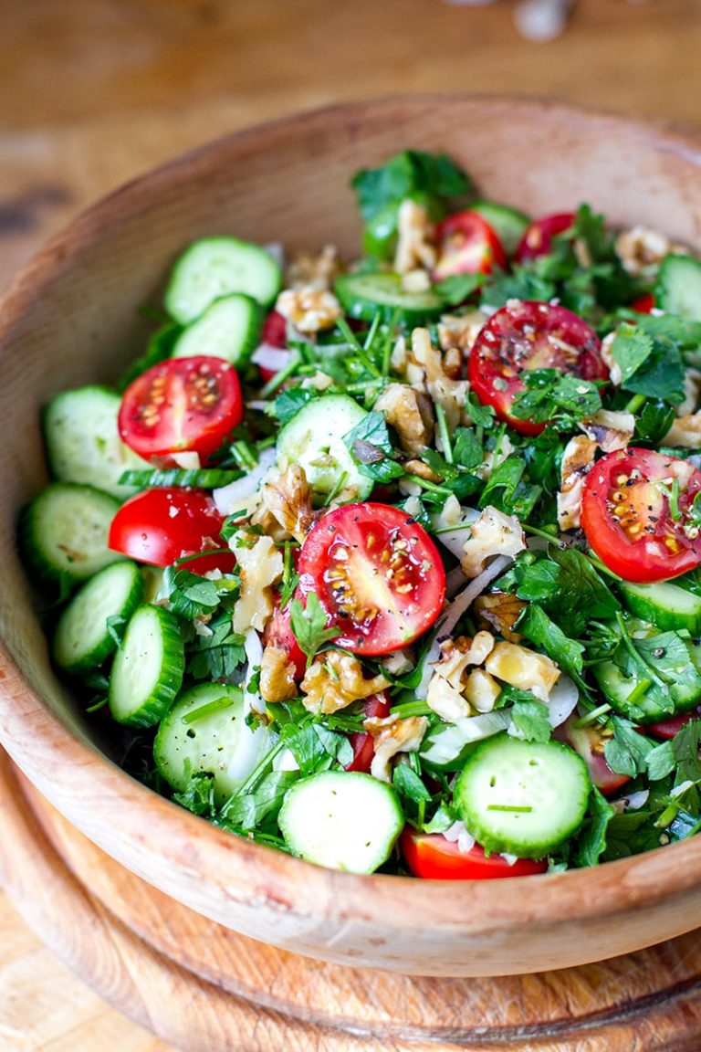 Georgian Salad With Creamy Walnut Dressing