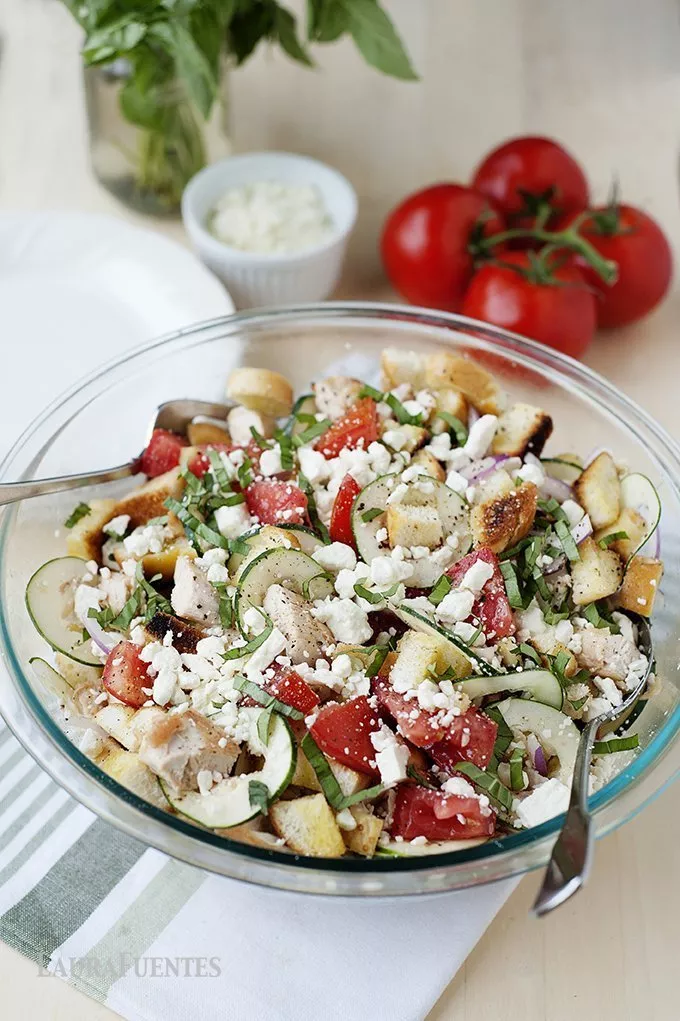 Greek Panzanella Salad