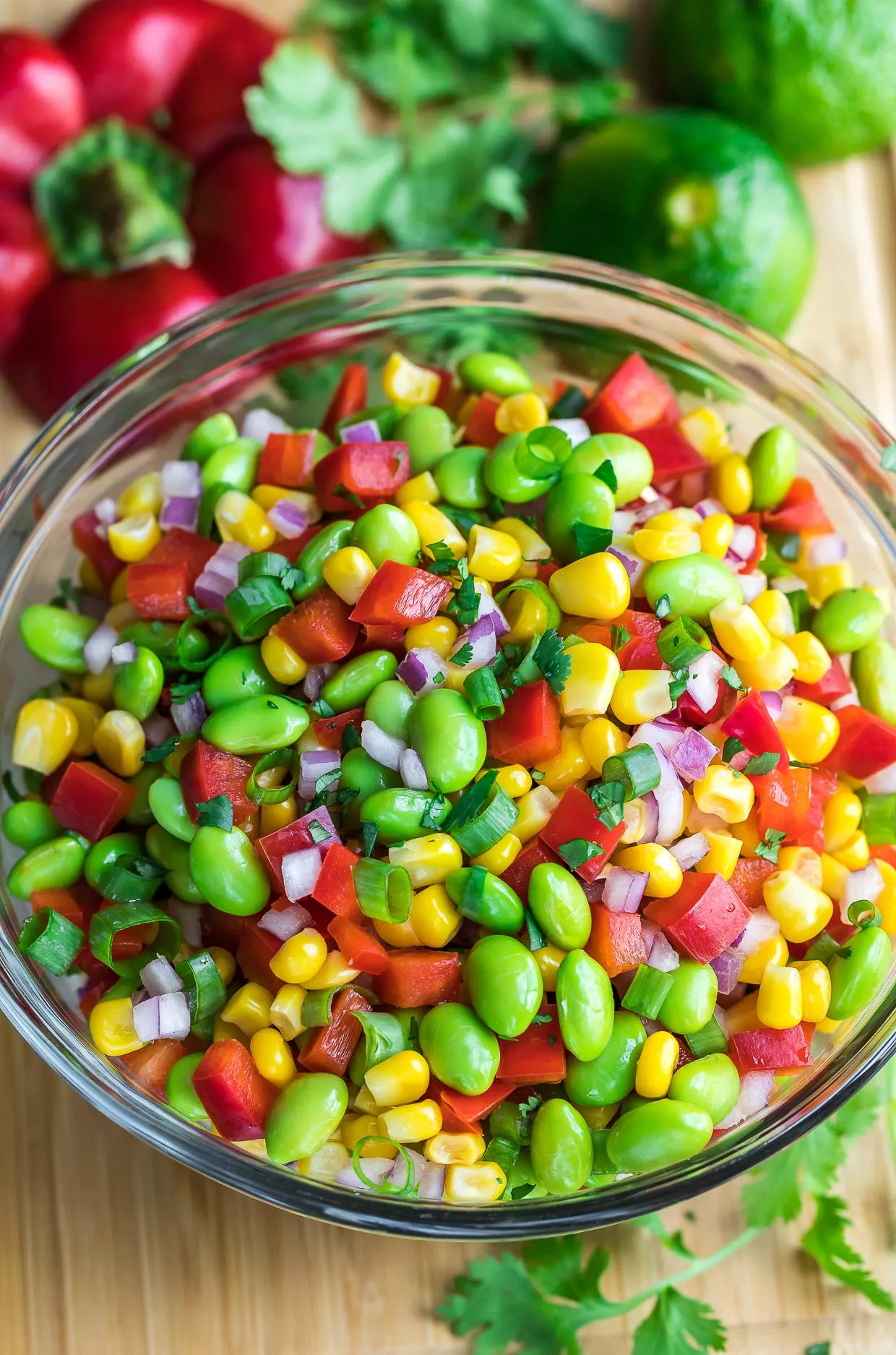 Edamame Salad With Cilantro Lime Dressing