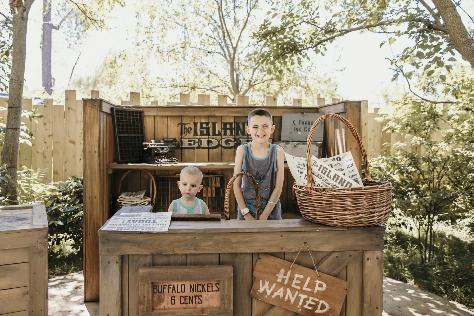 playing in frontier town in cedar point