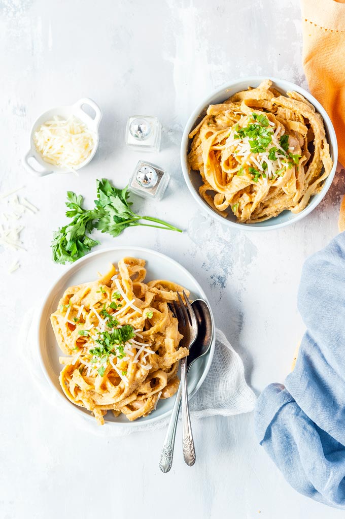 Instant Pot Pumpkin Fettuccine Alfredo