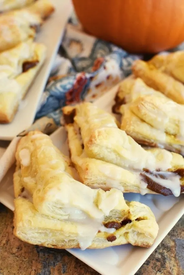 Iced Pumpkin Turnovers