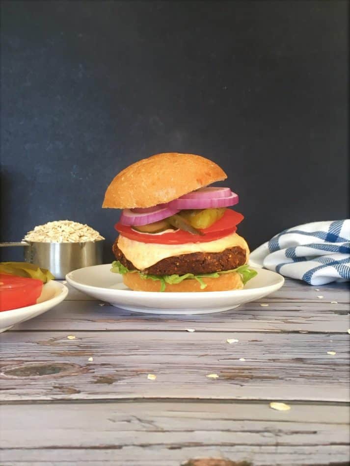 pumpkin black bean burger