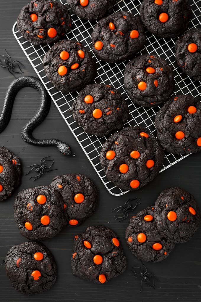 dark chocolate halloween cookies