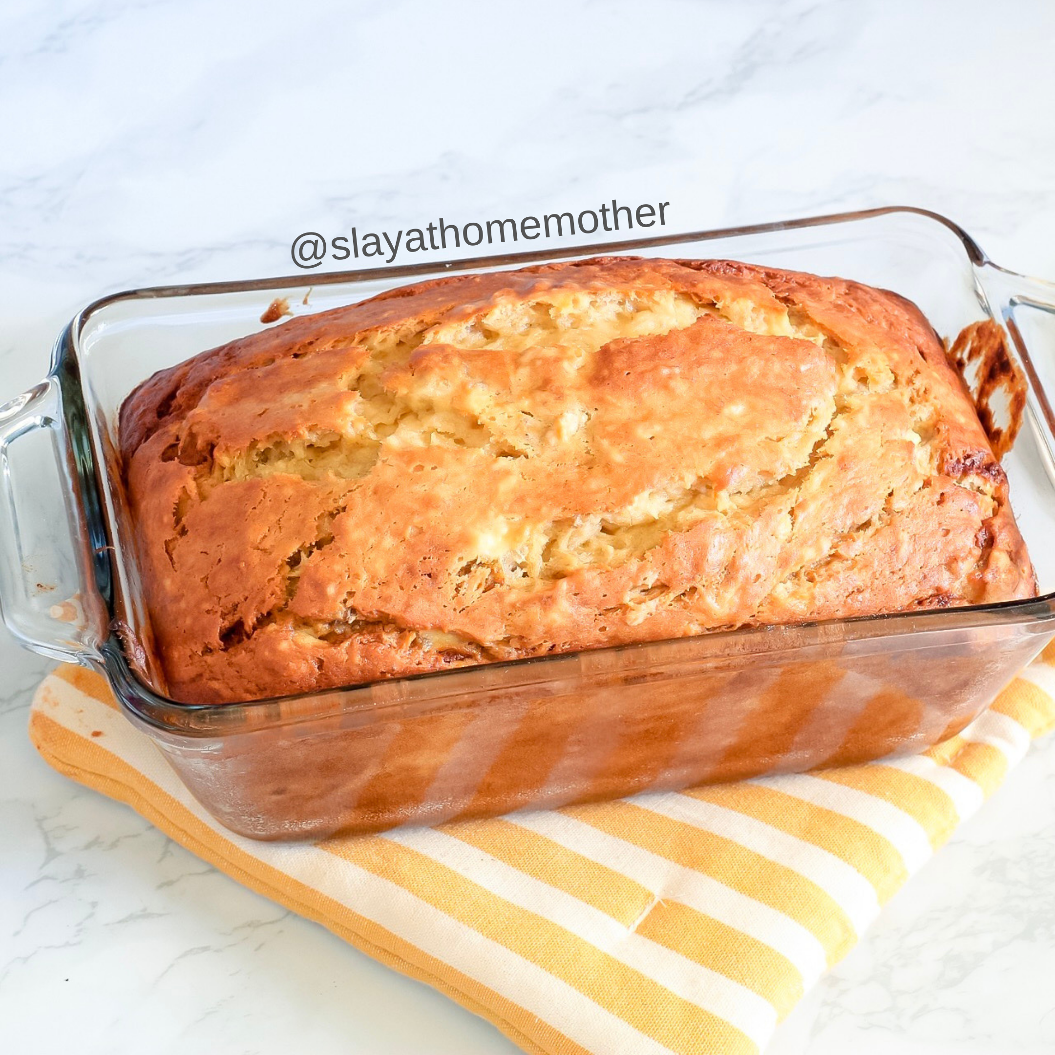 Banana bread in glass pan deals