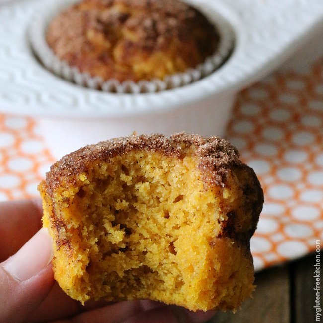 gluten free snickerdoodle pumpkin muffins