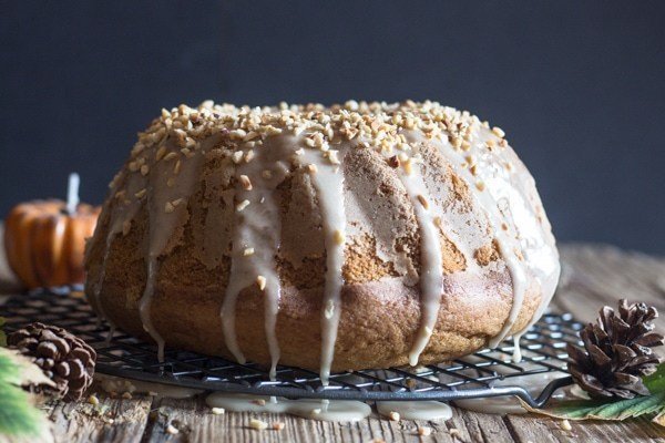 maple glazed pumpkin cinnamon cake