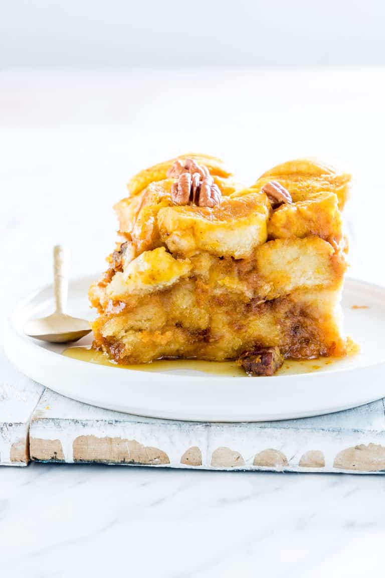 slow cooker pumpkin bread pudding