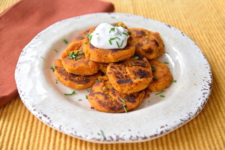 sweet potato pumpkin fritters