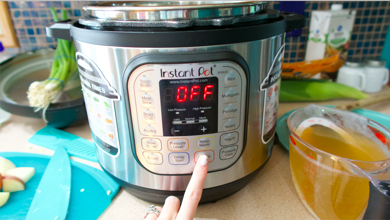 turn off button in instant pot