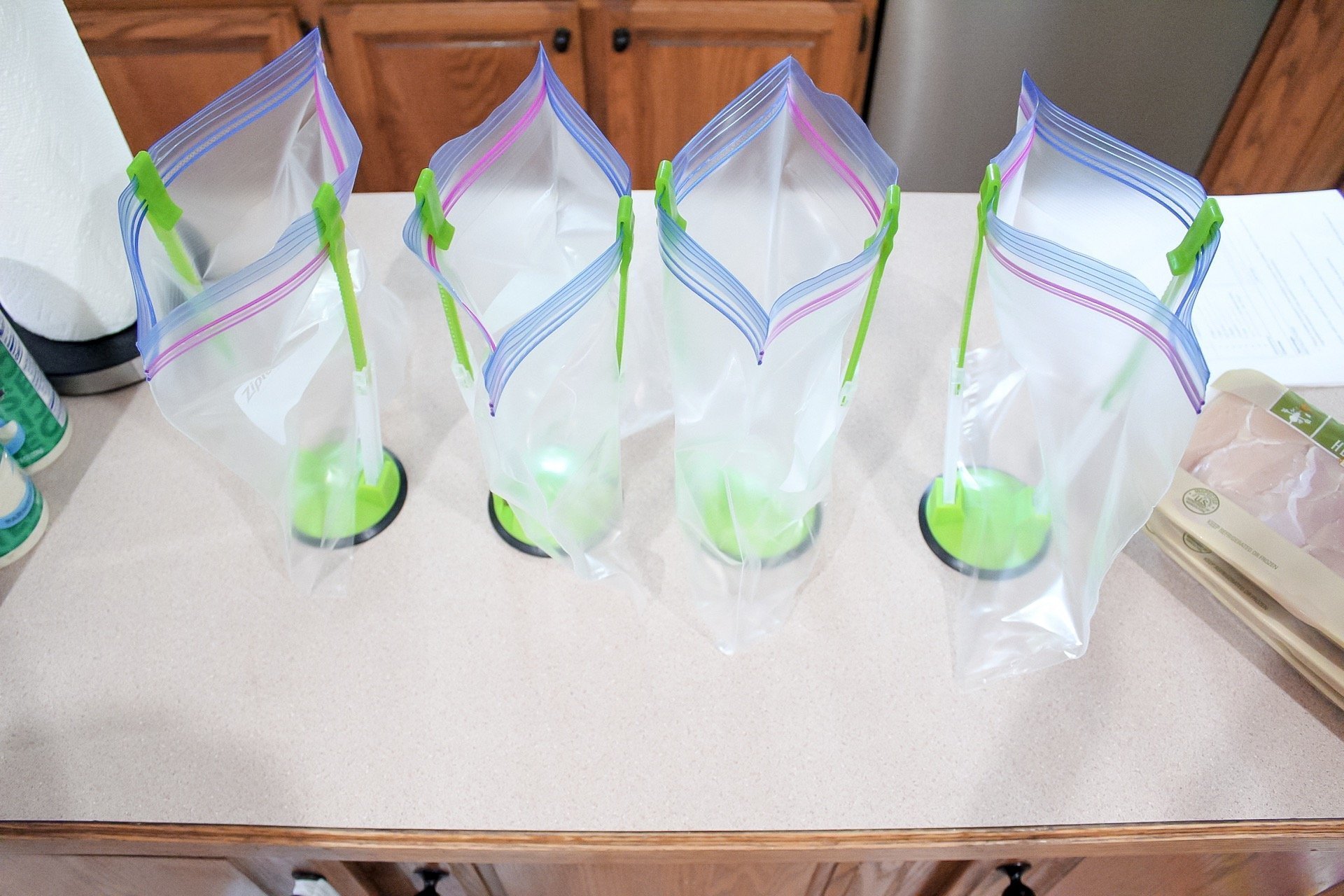 freezer meal prep baggy holders