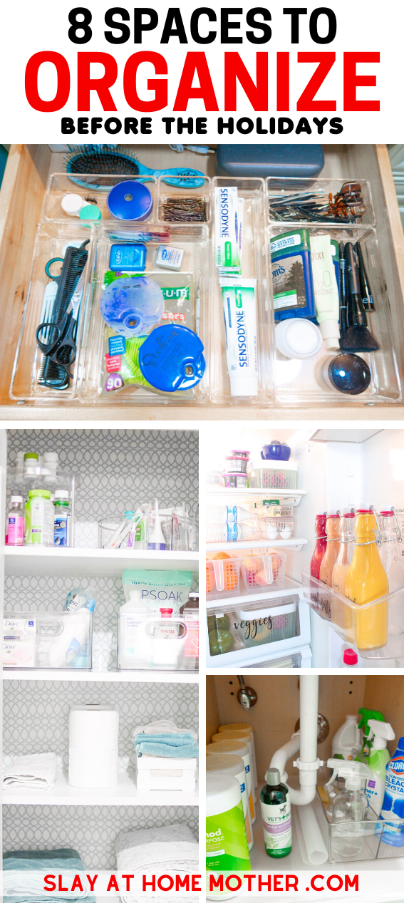 8 Spaces To Organize In Your Home Before The Holidays - SLAYathomemother.com